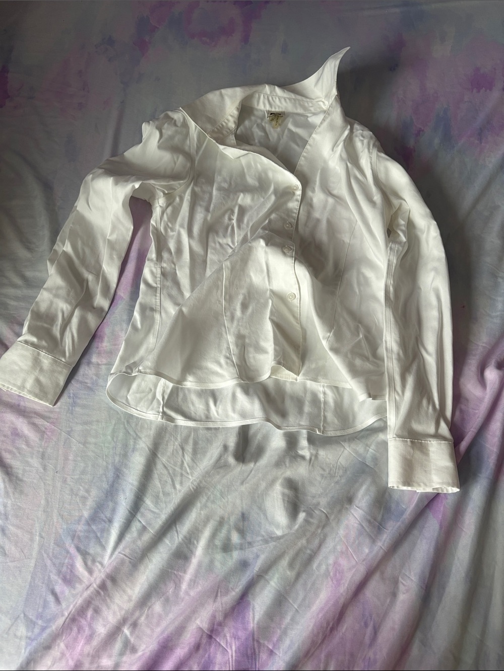 Anne Klein White Button-Front Shirt Jacket